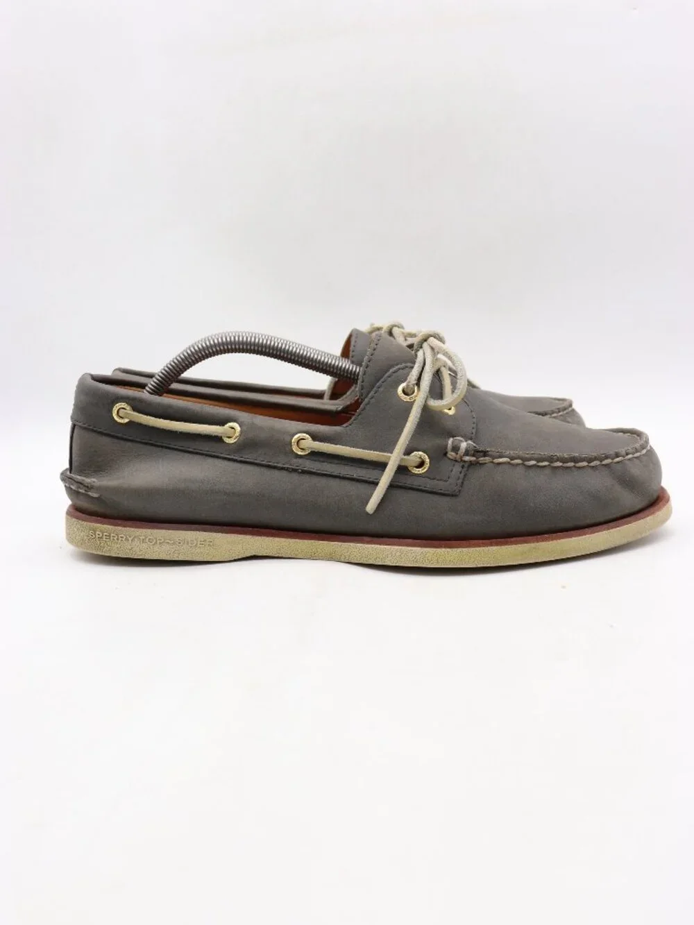 Sperry Gold Cup Top Sider Authentic 2 Eye Men's Size 11 M Gray Boat Shoes